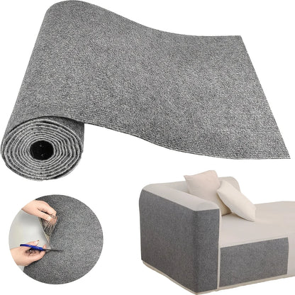 1 Piece of Self-Adhesive Cat Scratching Pad, Wear-Resistant Corner Pad, Multifunctional Self-Adhesive Carpet, Cat Climbing Frame, Cat Scratching Board, Stair Pad, Durable Furniture Protective Cover, Cuttable Sofa, Chair and Carpet Protection Cat Scratching Pad (Including 10 Fixers)
